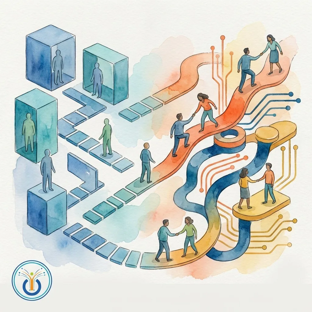 Leadership partnership illustration